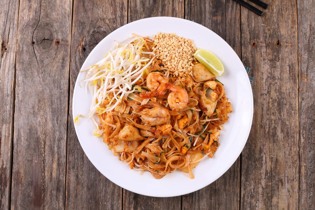 Noodle dish plated at Eastern Sunshine Cuisine